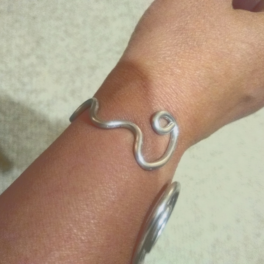 Boho Silver Cuff Bracelet - Picture 2 of 5